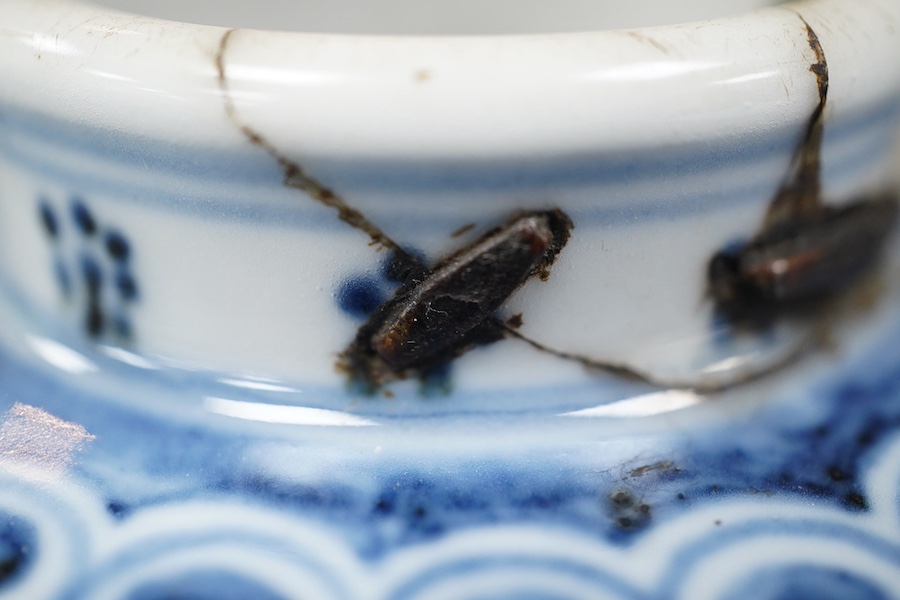 A Chinese blue and white 'dragon' vase, probably Qing dynasty